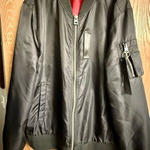 Guess Black Jacket with Red Lining